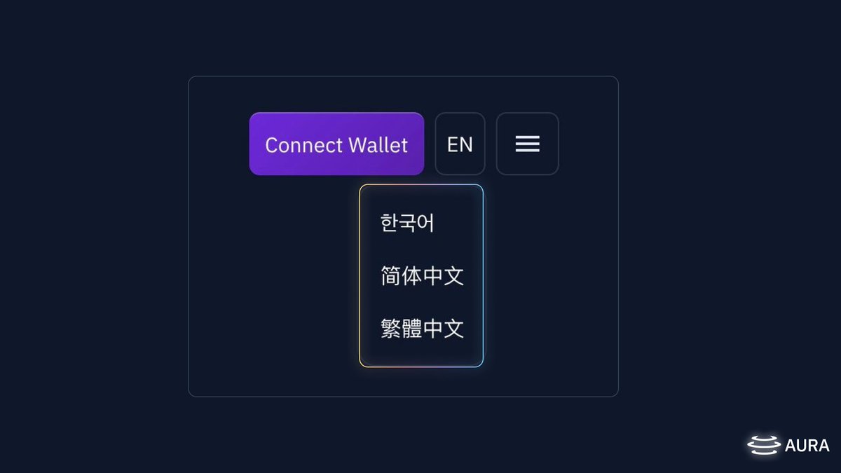 AuraFinance's tweet photo. 한국어로 전환 

切换到简体中文

切換到繁體中文

Switch to any of these options today https://t.co/tbT1P24LOb https://t.co/0iCo9EVeEM