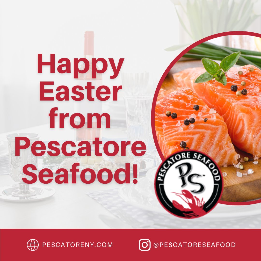 PescatoreNY's tweet photo. 🐣✝️ Happy Easter from the team at Pescatore Seafood Company! We are wishing you and your loved ones a wonderful day. https://t.co/zlhDQdFQRR