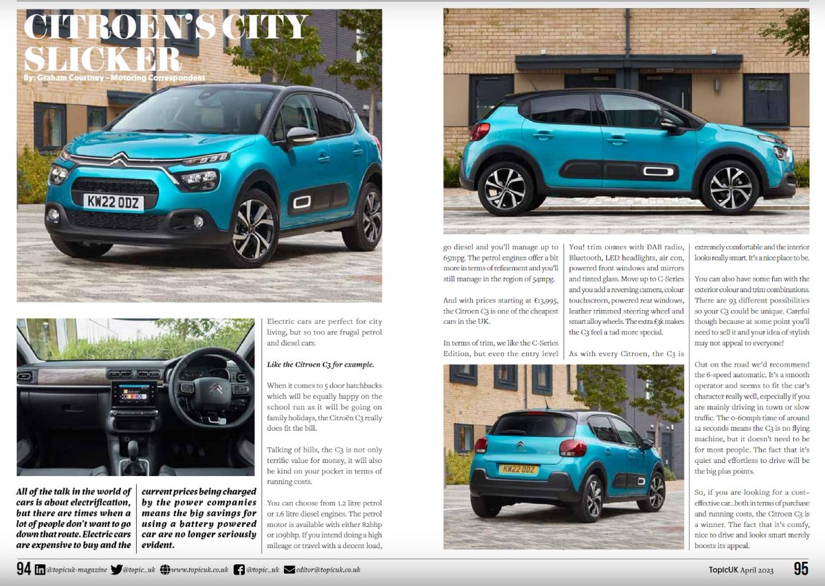 Another for TopicUK...the city friendly Citroen C3