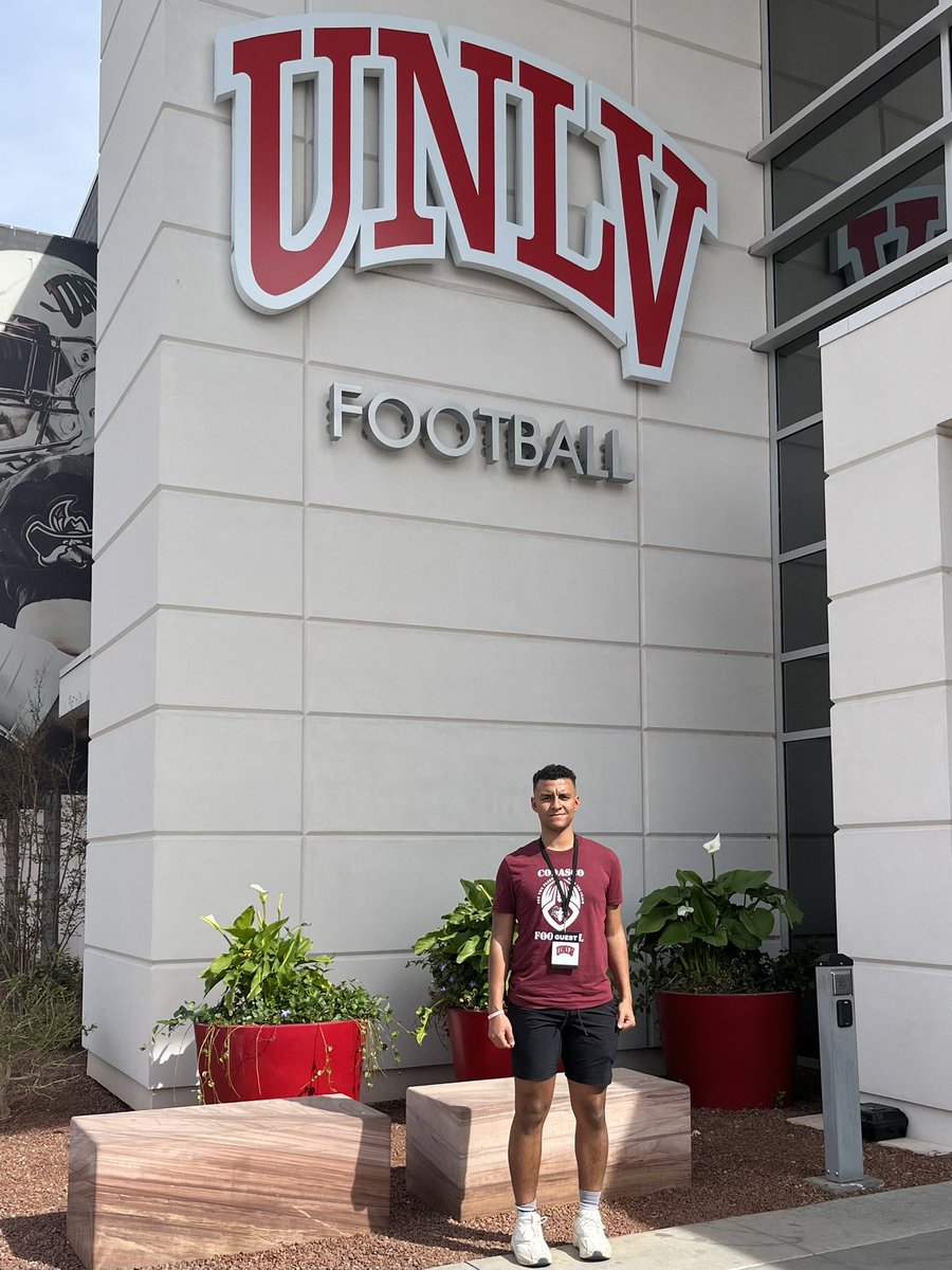 Appreciate this wkend w/ <a href="/unlvfootball/">UNLV Football</a>! Great spring game, loved the coaches, and the facilities were as impressive as advertised in the videos I’ve watched since receiving my offer in December. Thanks <a href="/Mike_Scherer38/">Michael Scherer</a> <a href="/bradodom/">Coach B.O.</a> <a href="/Coach_Odom/">Barry Odom</a> <a href="/ethanmbaxter/">Ethan Baxter</a> 

<a href="/MICDSfootball/">MICDS Rams Football</a>