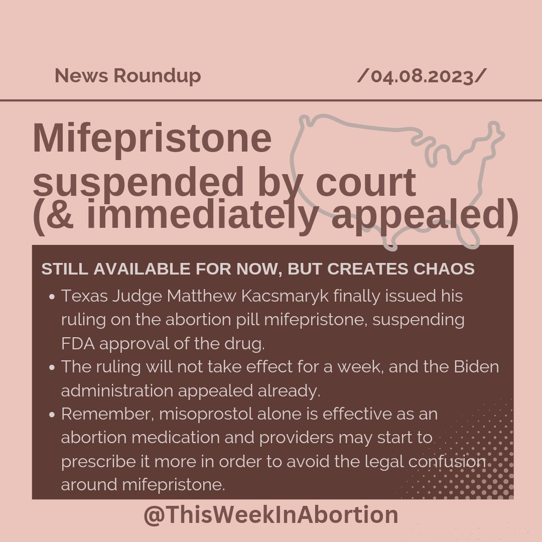 WeekInAbortion's tweet photo. Your weekly news 🧵of #abortion across the states! Sign up for our newsletter for more!

https://t.co/9IiHGktZGr

#abortionrights #AbortionPill #AbortionIsHealthcare #abortionnews #mifepristone https://t.co/PzyBfTHOob