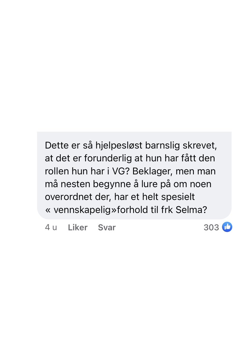 Til de som mener unge kvinner ikke møter på annen retorikk i samfunnsdebatten og burde «tåle saklig kritikk»: Jeg bare legger denne her, jeg.