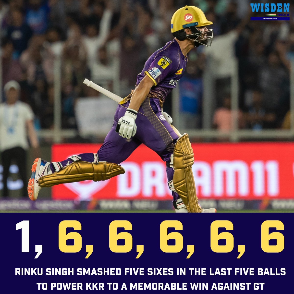 Wisden_Asia's tweet photo. Rinku Singh - Remember the name 💥🔥

#RinkuSingh #KKR #GTvsKKR #IPL2023 #Cricket https://t.co/BNisPhqjmj