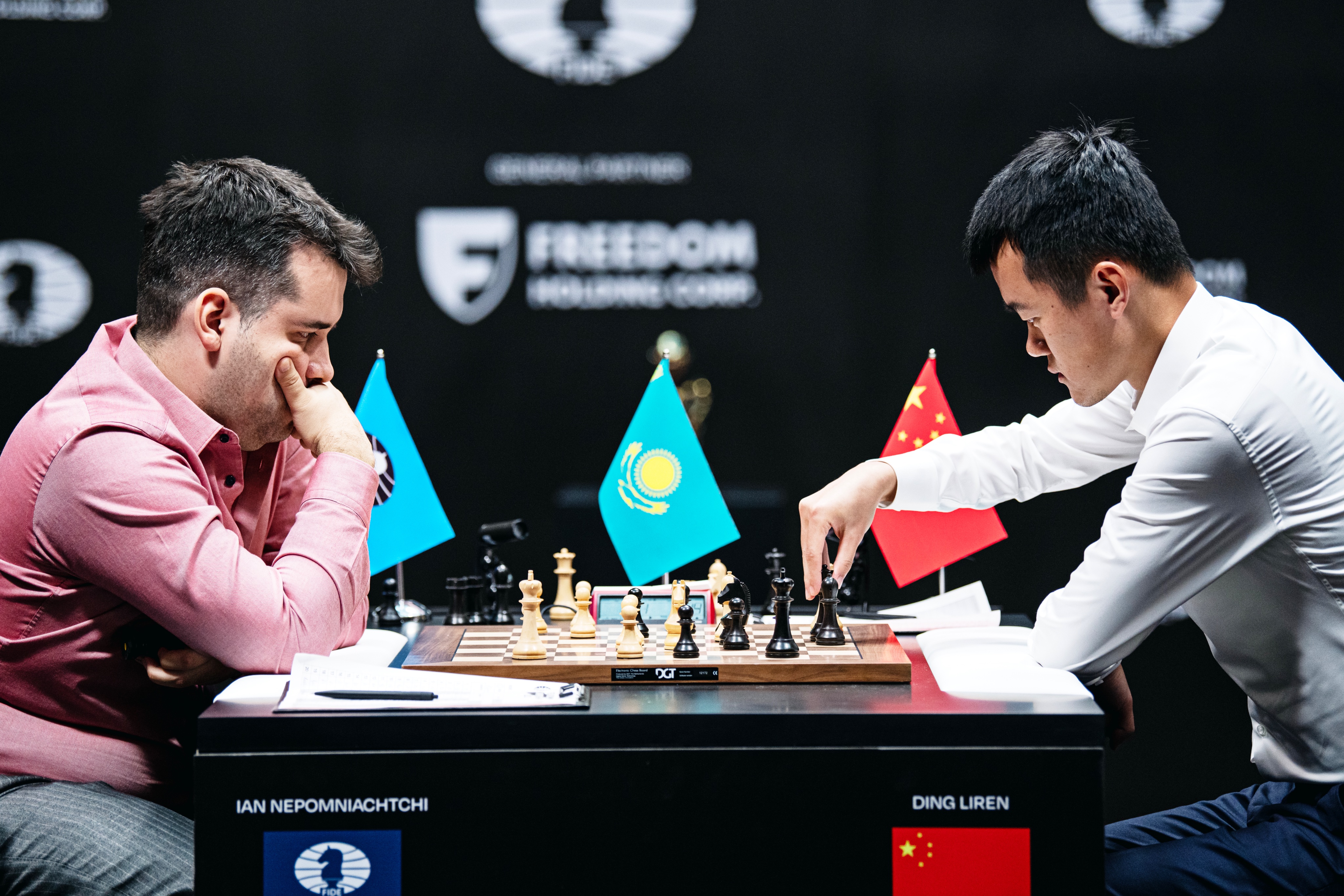 International Chess Federation on X: 💥 And off we go! 💥 The FIDE World  Championship match between Ian Nepomniachtchi and Ding Liren has begun. 📺:  Watch the broadcast with GM Viswanathan Anand