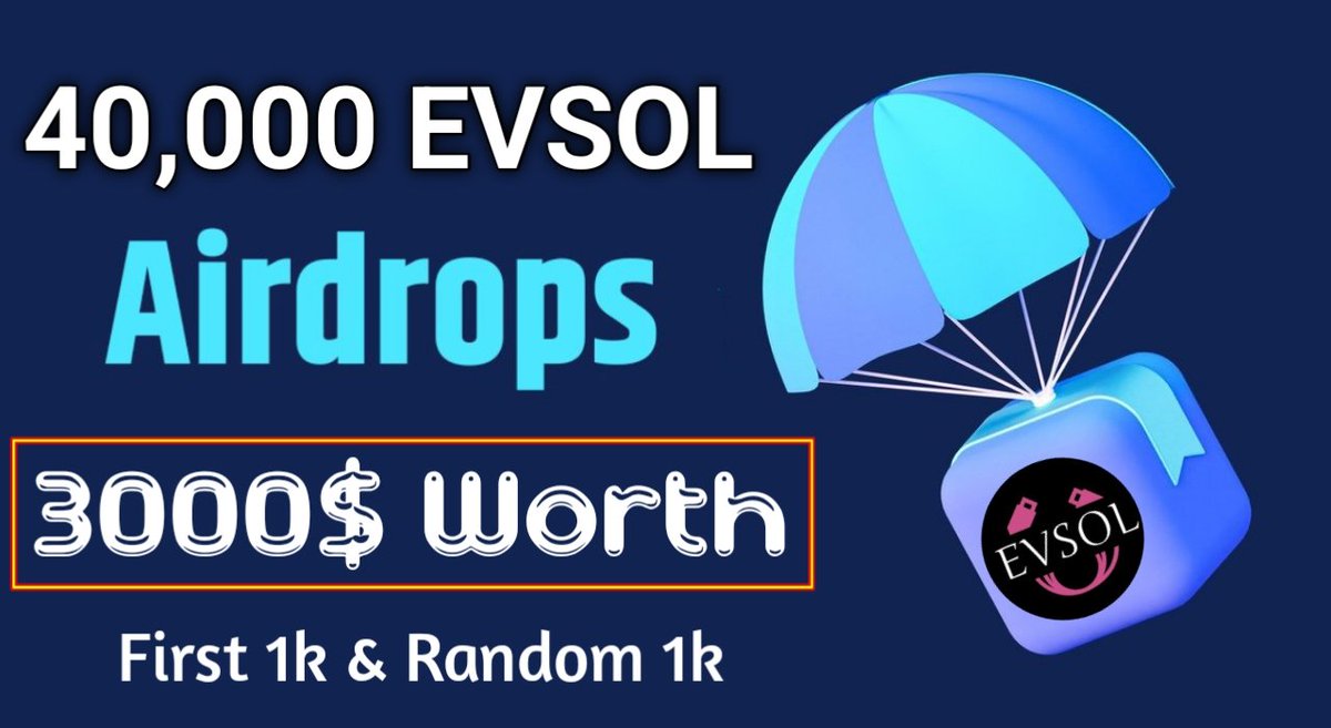 VirtualLand_'s tweet photo. Massive #fcfs #Giveaway 🔥🔥

😱😱 Total Giveaway Pool - 40,000 EVSOL Token Worth 3000$

To Enter ⤵️
➡️ Follow 
@VirtualLand_ &amp; @EVSOLofficial

➡️ Like, RT &amp; Tag 3 Friends
➡️ Finish Gleam : https://t.co/we5LK5uJLN

#Giveaway #Airdrop #fcfs #NewAirdrop #New_Airdrop https://t.co/vIJcU46fNh