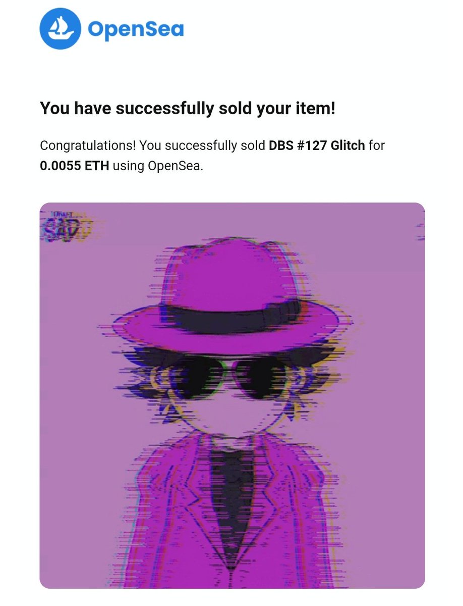 DontbesadNft's tweet photo. Don't Be Sad Sold!
DBS #127 Glitch Sold to @zathomas22 
Thanks for continues support 🙏🏻🙏🏻
#NFTCommunity #VERTICALNFT #GlitchGang https://t.co/TyKAOdUTGt