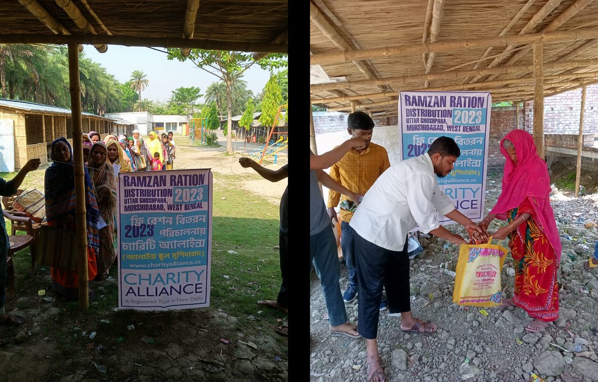 Alhamdulillah, Today food packet distribution to mostly widows in Jalangi, Murshidabad (West Bengal)