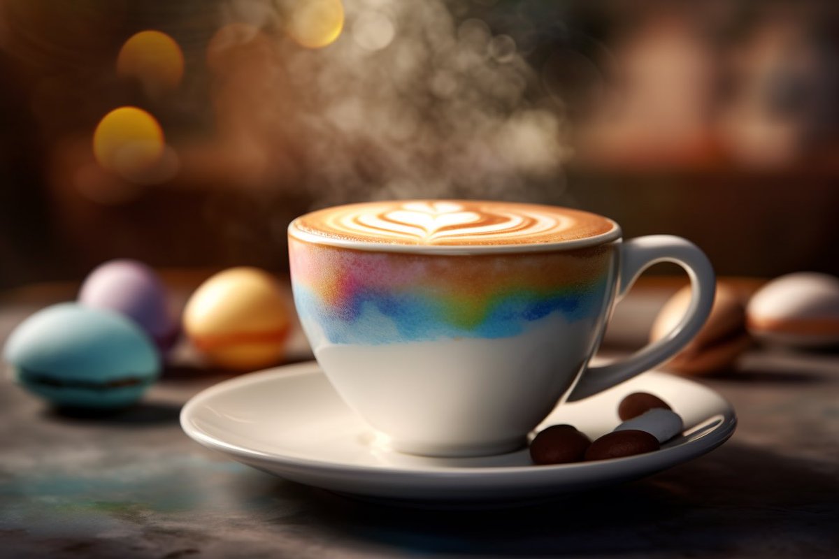 socialshark's tweet photo. Good morning ☀️ No matter where you find yourself today, may your coffee be as warm and comforting as a perfectly frothy cappuccino! 🤗☕️✨ #CoffeeChat #AIArtwork #midjourney #HappyEaster https://t.co/XWJcb8cfi0