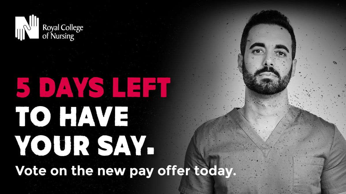 theRCN's tweet photo. What can you do today to secure better pay and action on safe staffing? Vote for it.

Make sure you vote on the new NHS pay offer by 9am 14 April.

Have your say: https://t.co/rFj8PUKx2m https://t.co/vACh4QeJ1T