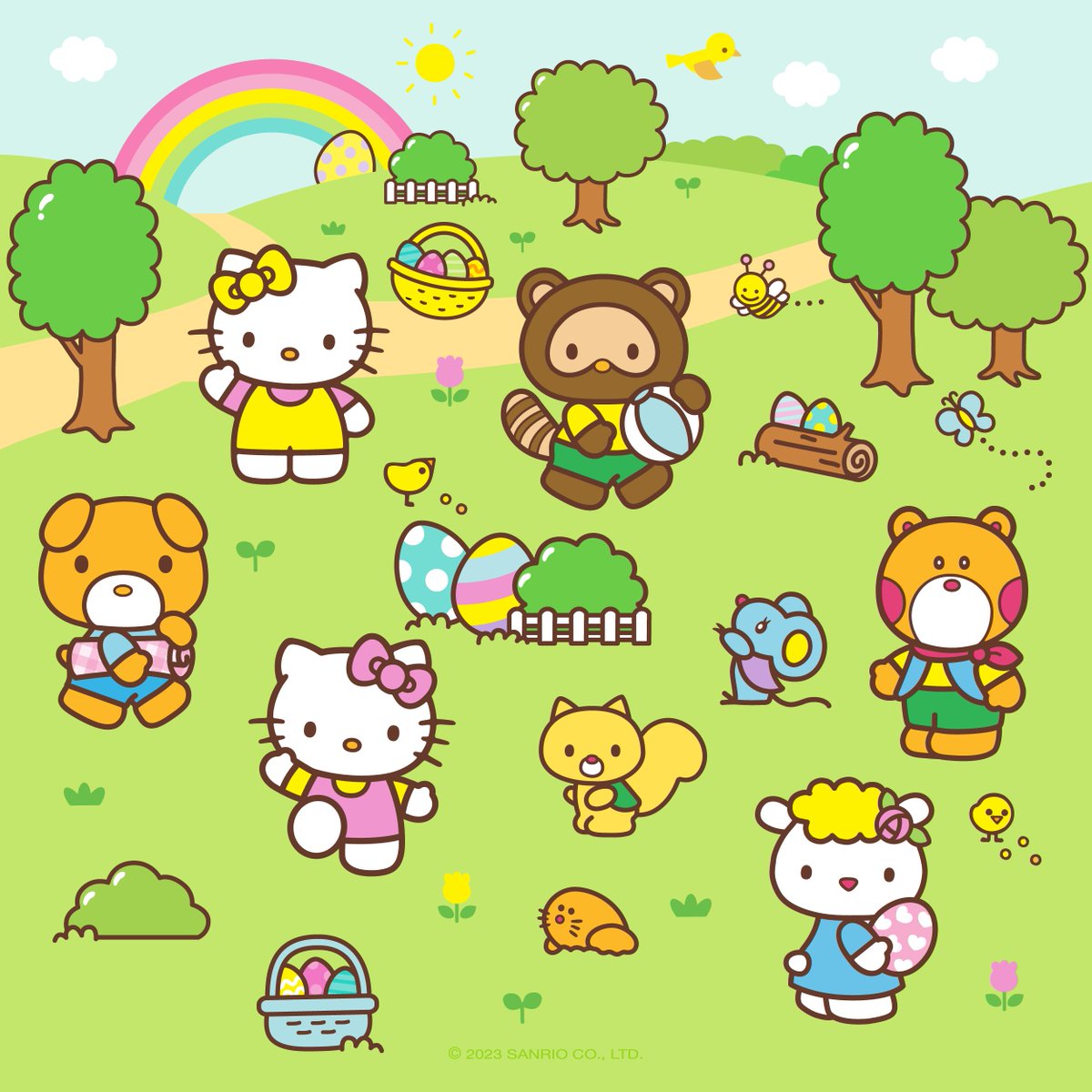 hellokitty's tweet photo. Happy #Easter! 💖☀️ How many differences can you spot? https://t.co/WwqpnqW5Si