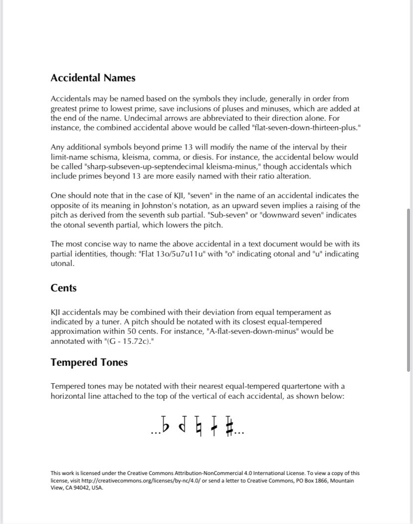 Created my own JI notation that reconciles issues I’ve had with Johnston’s notation and HEJI. I’ll be publishing an essay about it soon on my website, which you can find in my bio. #justintonation #microtonal #music