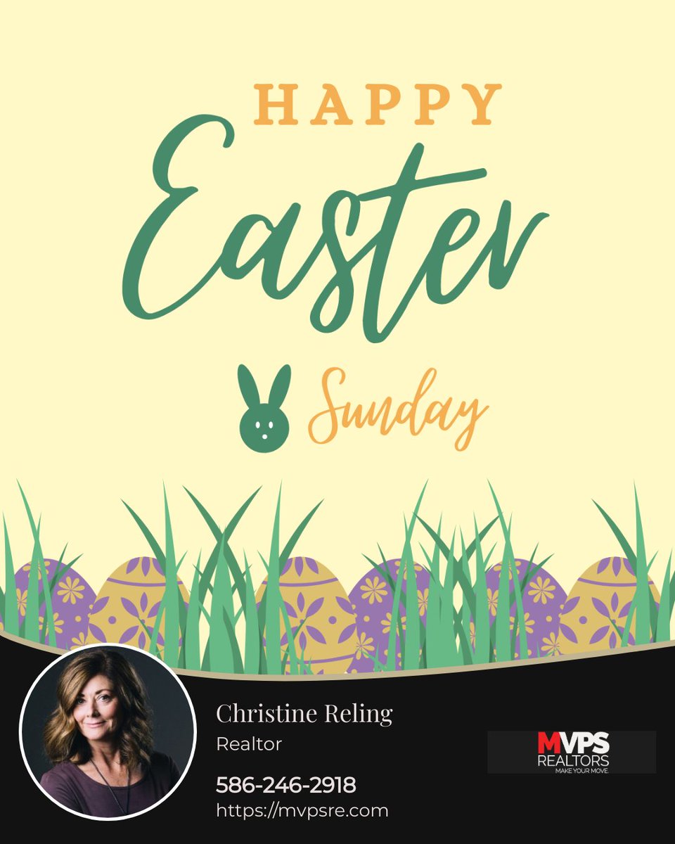 Happy Easter Sunday! May your day be filled with love, laughter, and lots of chocolate! 🐰🐣🍫

#EasterSunday #HappyEaster #SpringtimeVibes #Easter #EasterBunny #EasterTime #EasterHunt #Sellersagent #buyersagent #realtorlife #MVPS #closewithchristine