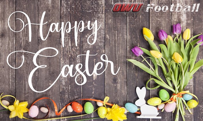 OWUBishopFB's tweet image. Happy Easter from ours to yours!