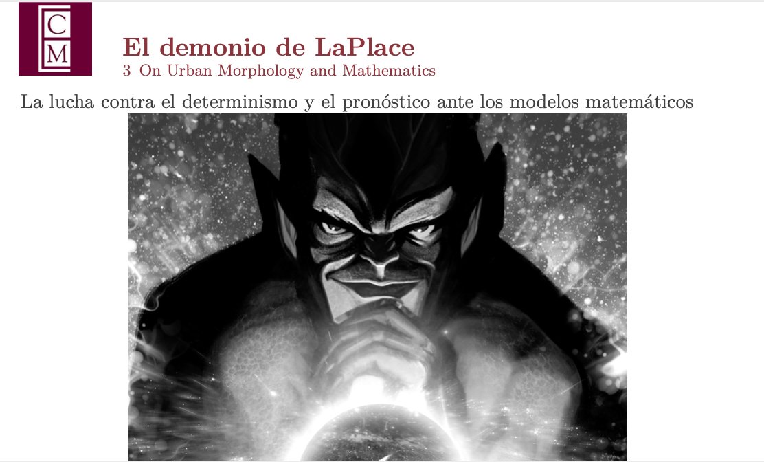 alex_szarate's tweet photo. Lista la primera sesión del curso de mates para estudios urbanos. 
Hablaremos de la aproximación matemática en los estudios urbanos, las ventajas y desventajas de ésta, del demonio de Laplace y hasta de IA y autómatas celulares.

Me estresa/encanta dar clase https://t.co/nJpGLMHV8q