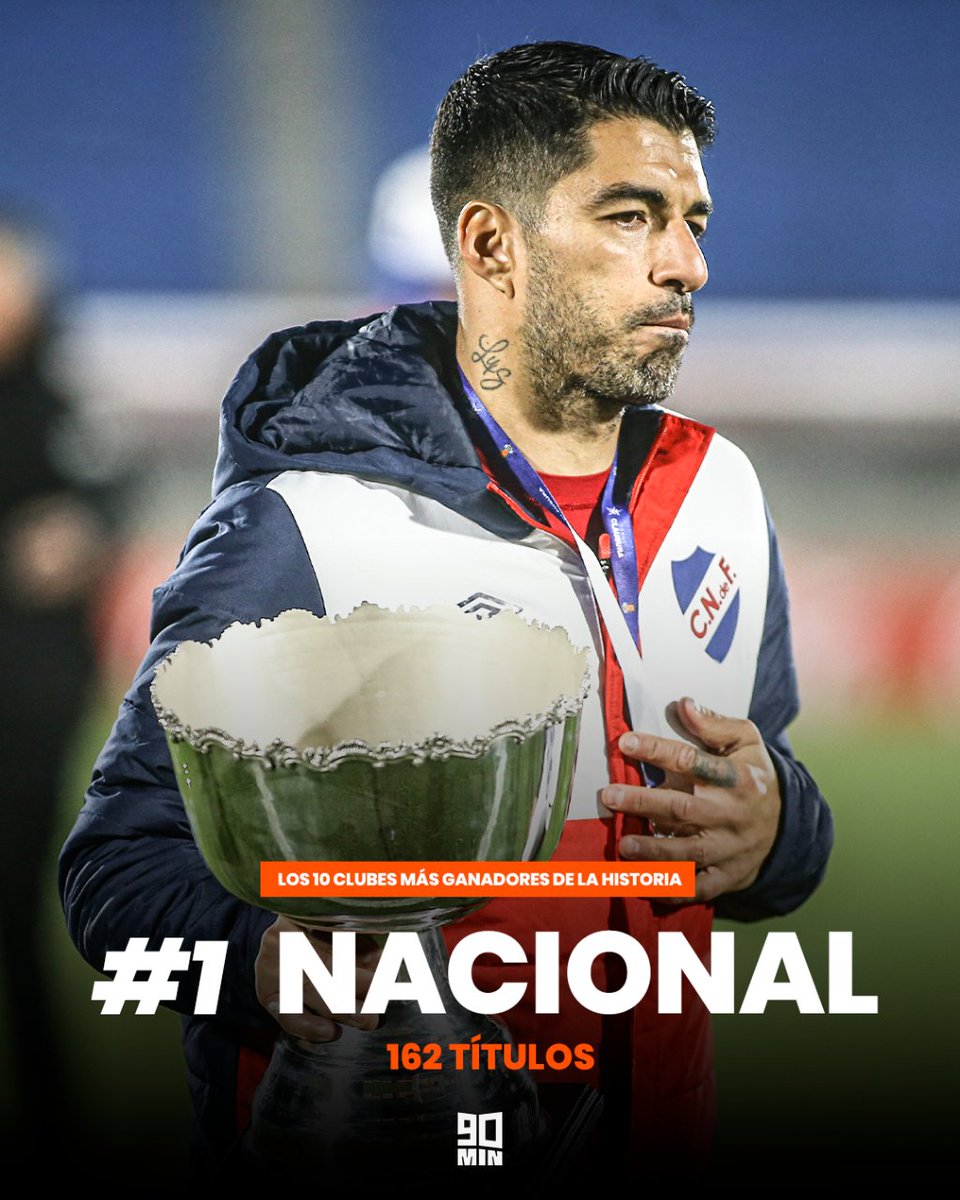 1. Nacional 

Nacional es el club más exitoso del mundo con 162 títulos: 140 nacionales y 22 internacionales.