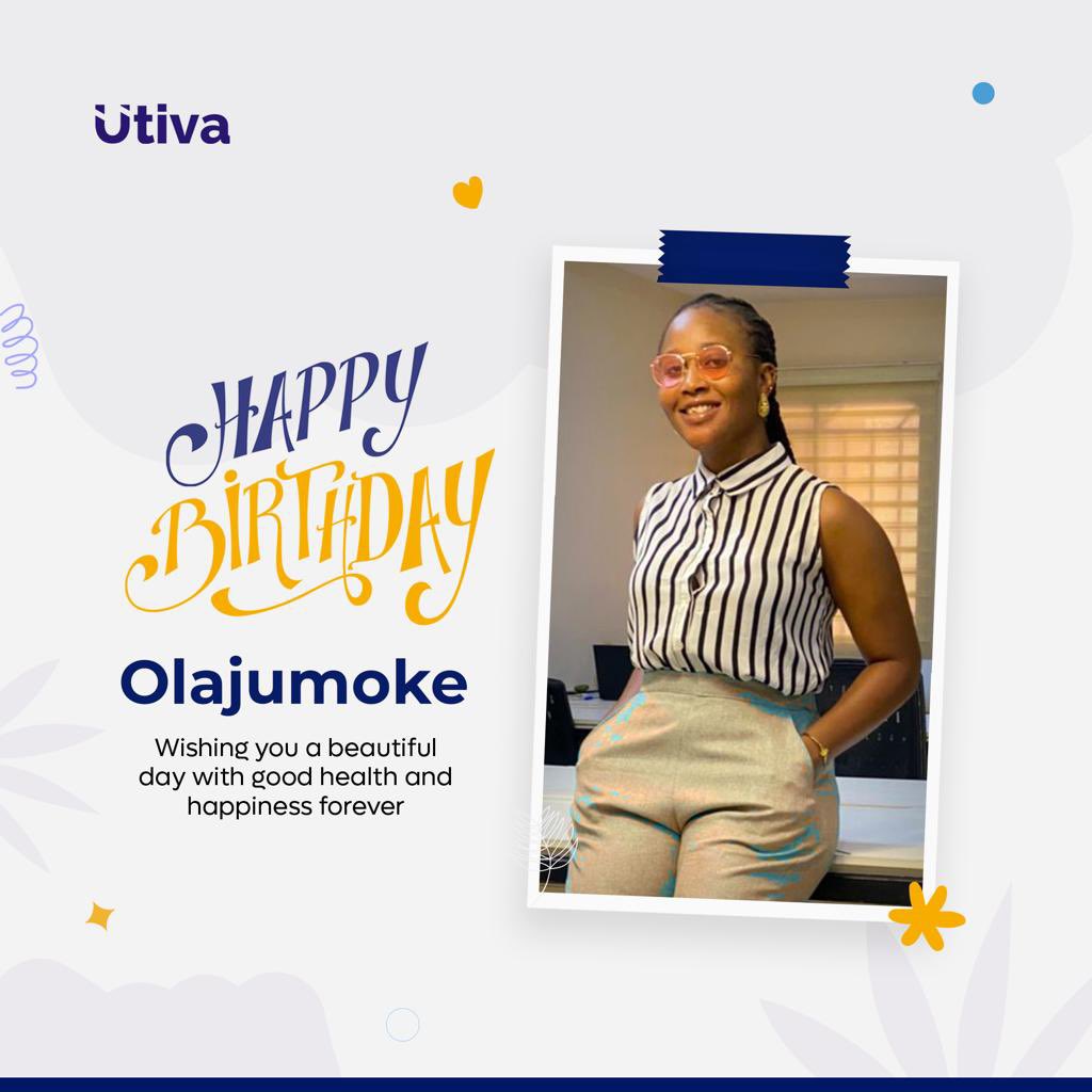 utiva_io's tweet photo. Today, we celebrate Jumoke, Our amazing Senior Growth Associate π₯³ happy birthday to youππππ
Jumoke is instrumental to the growth of our Teams journey.
Happy birthday to a babe and more
Thank you for all you do
#HumansOfUtiva #TeamUtiva #TechisHiring https://t.co/MnVqhdhHMY