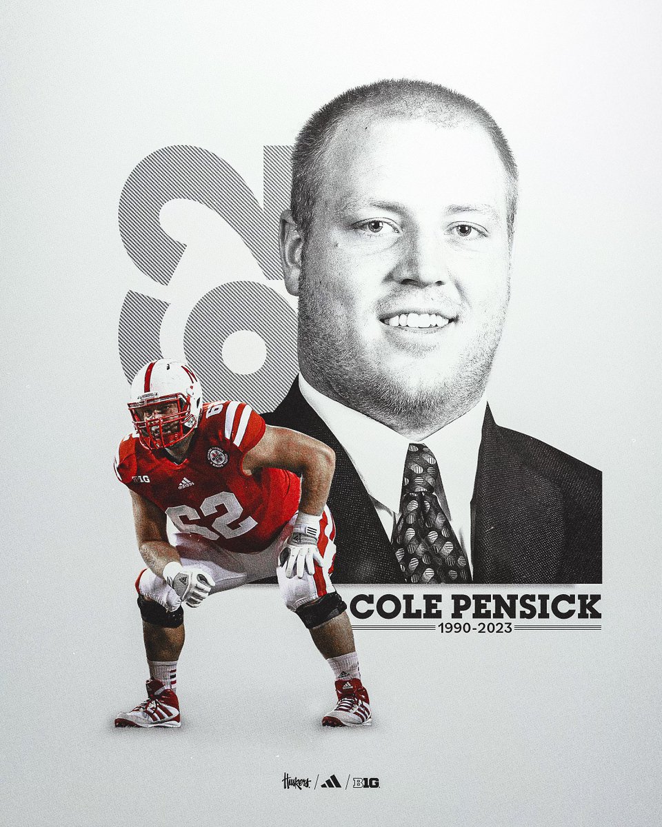 Mourning the loss of one of our own.

On behalf of the Nebraska Football program, our deepest condolences go out to the family, friends &amp; teammates of former Husker lineman, Cole Pensick, who passed away yesterday at the age of 32.