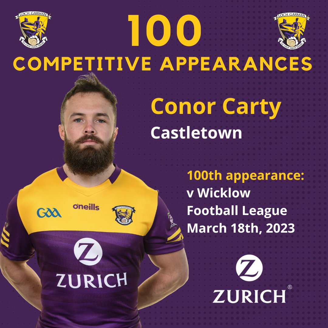 OfficialWexGAA's tweet photo. Congrats to Ben Brosnan on breaking the 500-point barrier for Wexford senior footballers in today's tie v Laois. 
Also belated congrats to his @CastletownM clubmate Conor Carty, who recently made his 100th appearance  (now on 102).
Two great servants of Wexford football! https://t.co/pUDtGCUTu2