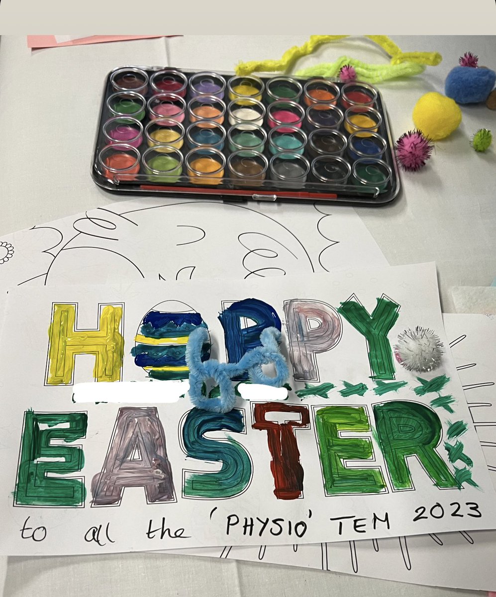 CynthiaKphysio's tweet photo. Fabulous Easter activities in the stroke therapy gym! EGGcellent smiles and creativity🥚 🖌️🎨 https://t.co/fzZKvrQRiP