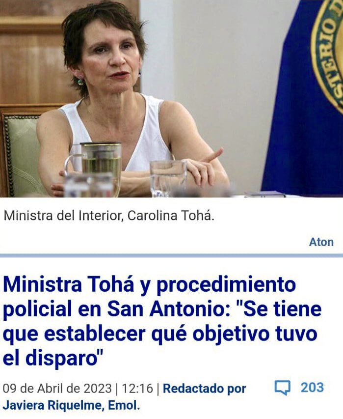 candrews_cl's tweet photo. En pocas palabras... si un delincuente trata de atropellar a un Carabinero, ahí le puede disparar, pero si ya lo atropelló y quiere arrancar, ahí no se puede... 🤦‍♂️
Este Gobierno es una verdadera mierda... https://t.co/oaKSfipjgr