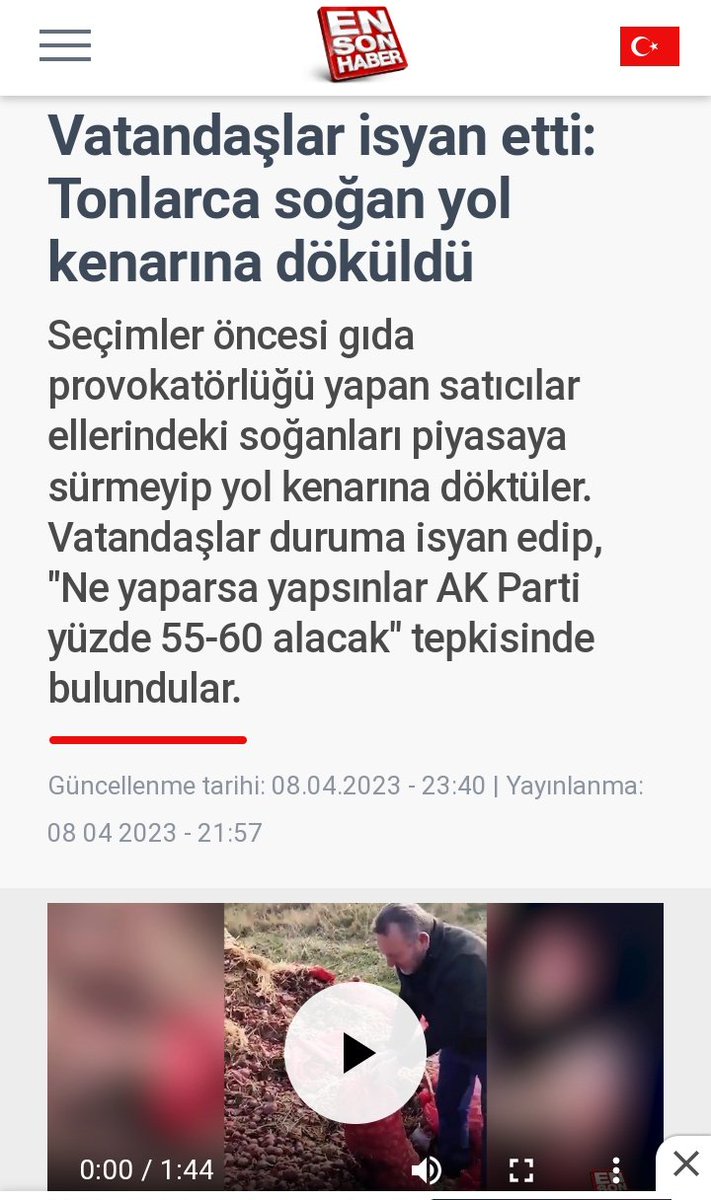 sekermuh02's tweet photo. "Mübbezzirler, şeytanların kardeşleridir ' 

⭕️SOĞAN DÖKME EYLEMİ VE İHANET !
🔸️Habere dair ..
⛔️Kamyon kamyon soğanların satılmadan döküldüğü haberi ile ilgili düşüncelerim ..1️⃣ https://t.co/RtG86uEuNq