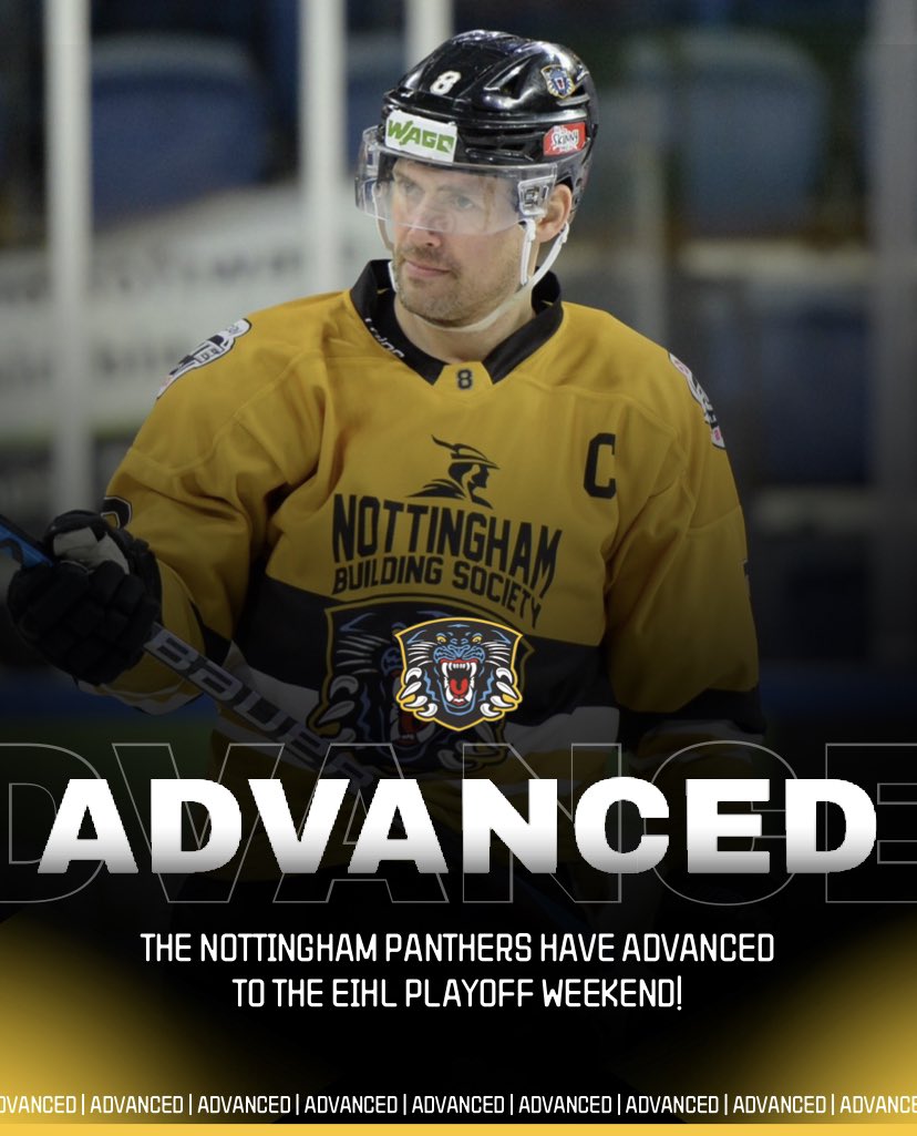 EIHLFanNews's tweet image. 😼 𝗔𝗗𝗩𝗔𝗡𝗖𝗘𝗗 😼

The @PanthersIHC 😼 have advanced to the #PlayoffWeekend eliminating the @flamesicehockey!