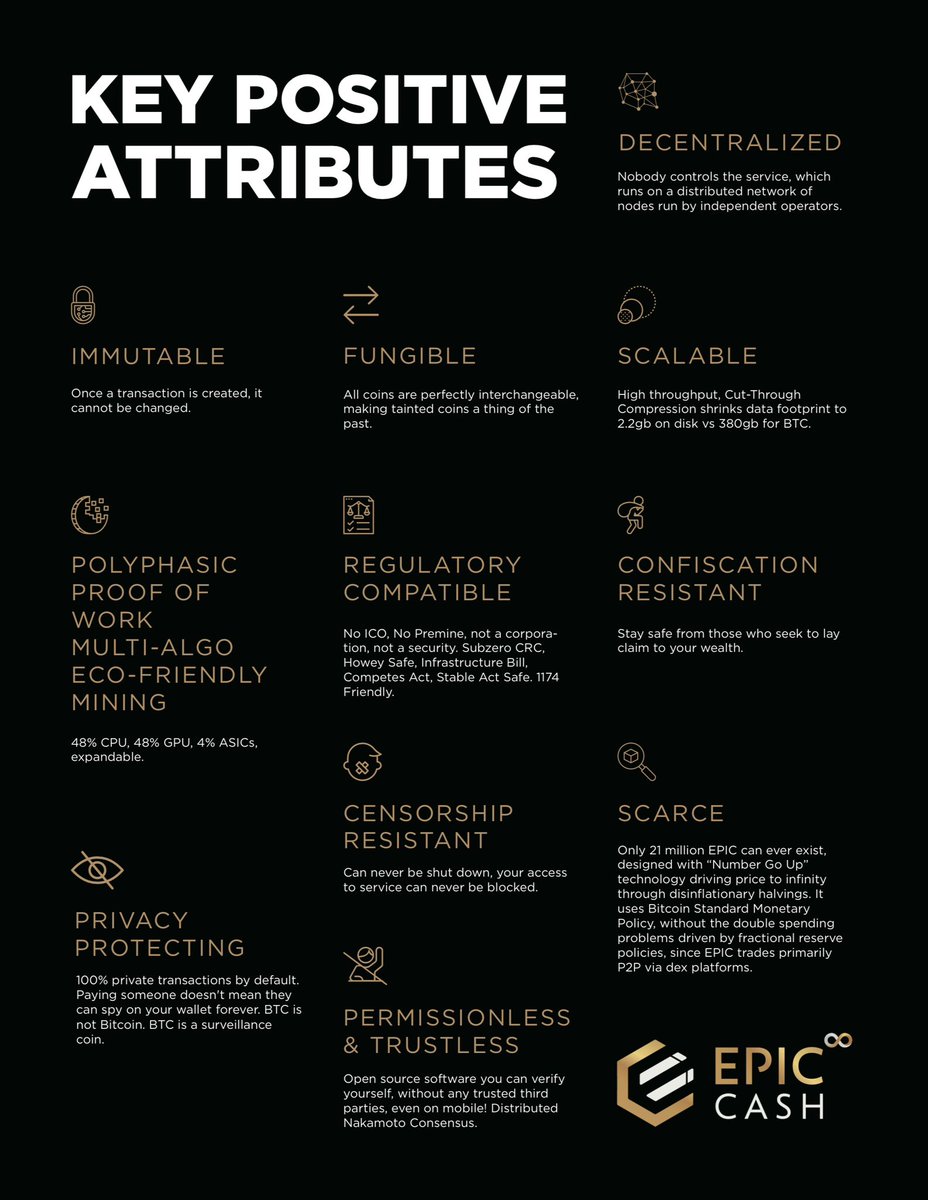 <a href="/cenan_ku/">Cenan 🦅</a> 💯 <a href="/cenan_ku/">Cenan 🦅</a> , excellent point! 

Have you read the <a href="/EpicCashTech/">EpicCashOfficial</a> Whitepaper at 
epic.tech/whitepaper

You'll see a project that was built by volunteers, by the people for the people. 
It's 98% of Satoshi's Whitepaper with 2 major upgrades
1) Always-on #Privacy
2) #Fungible