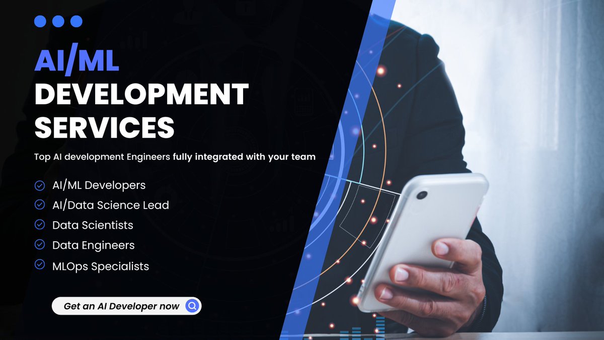 integritas_sol's tweet image. Revolutionize your business with our expert AI/ML development services.😍
Contact us today to learn more.📞
#AIdevelopment #MLdevelopment #integratedteam #DataScienceLead #DataScientists #IntegritasSolution #MLOpsSpecialists #AIMLDevelopers #services