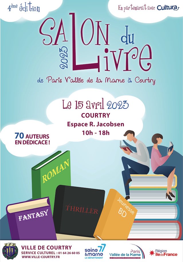 jbf_jb's tweet photo. Si le samedi 15 avril vous vous trouvez en région parisienne, annulez tout ce que vous aviez prévu car, désormais, vous avez rendez-vous avec moi au Salon du Livre de Courtry 2023… petits veinards ! A bientôt. https://t.co/CI4BTe5iEQ