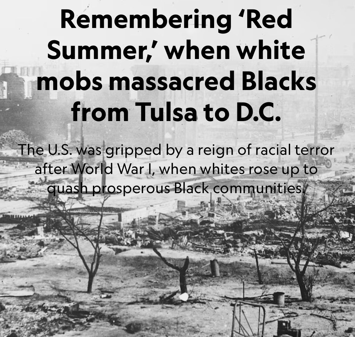 Maurice W on Twitter "Were You taught about “Red Summer” Red Summer