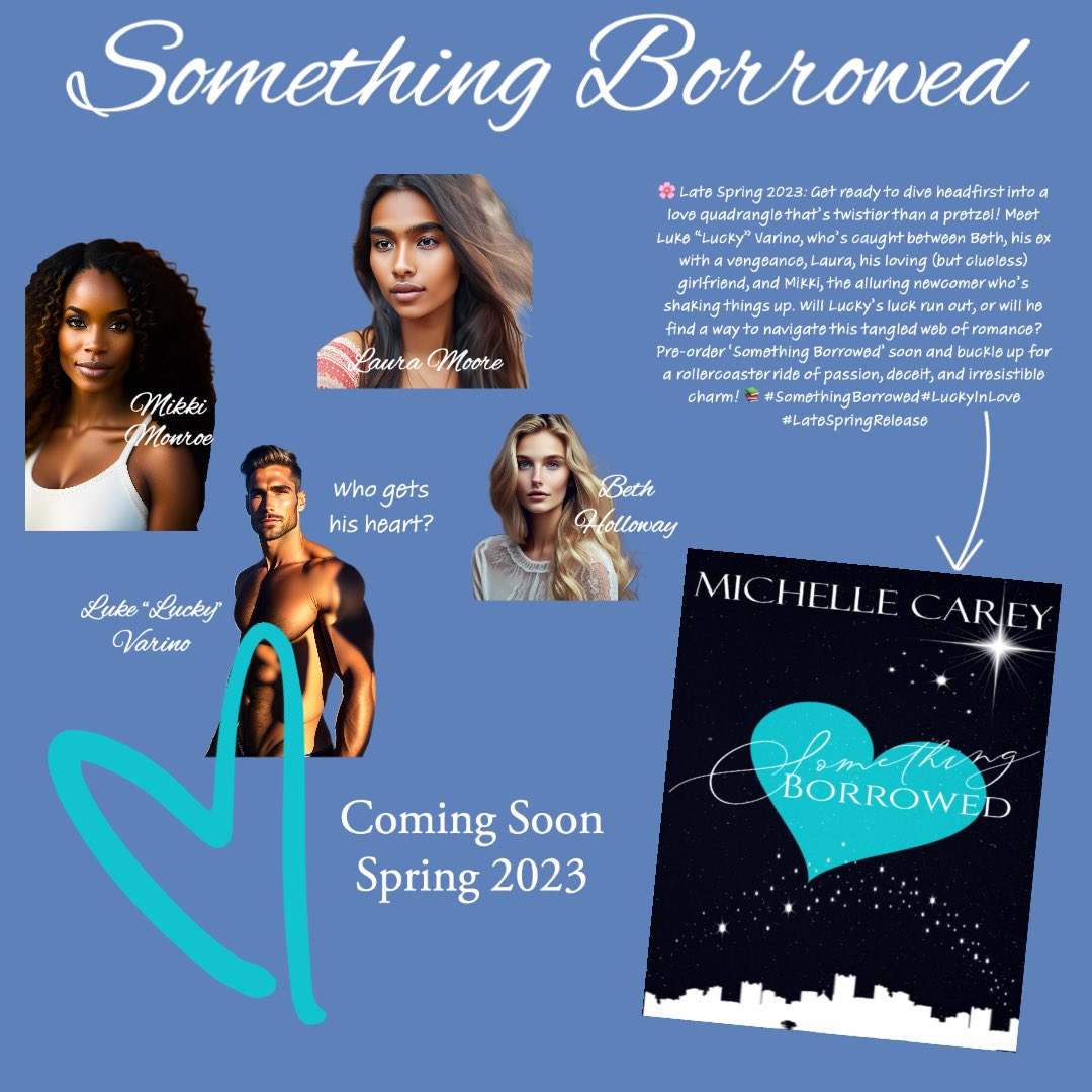 MichelleSCarey's tweet image. Almost here!!!! 

#somethingborrowed #bookrelease #latespring #AuthorsOfTwitter #WritingCommmunity