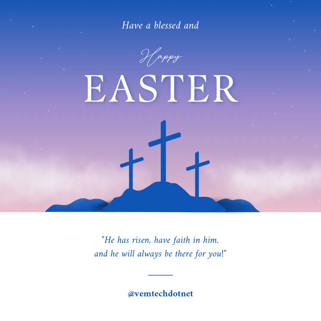 Wishing you a blessed Easter! 🌷✝️He has risen, and we're celebrating new beginnings! 💫 #HappyEaster #HeHasRisen #EasterSunday #NewBeginnings #EasterBlessings #Vemtech