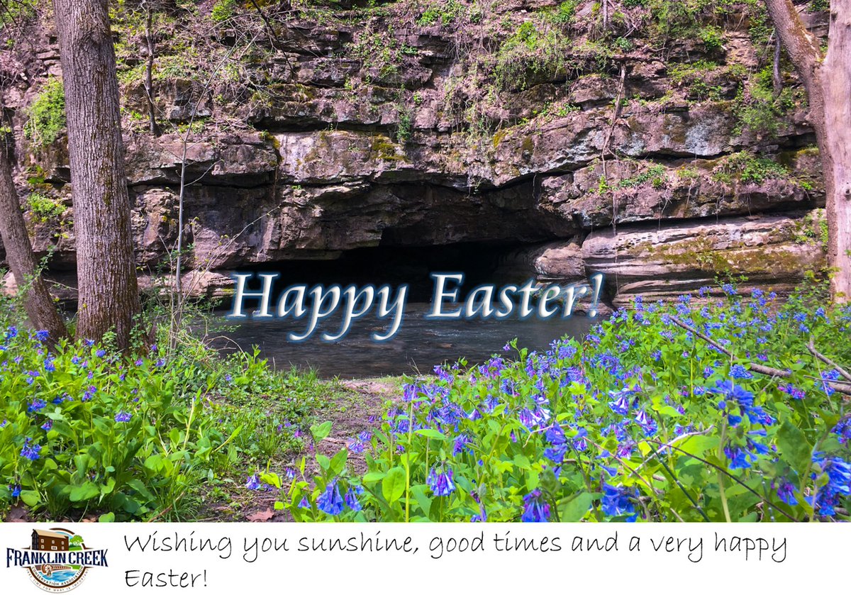 Happy Easter from all of us out at Franklin Creek! Spring is here and it's a perfect time to reconnect with nature. The wildflowers are slowly emerging, frogs are calling, and birds are singing. Letting us know it's time to get outside. The Mill and trails are open!
