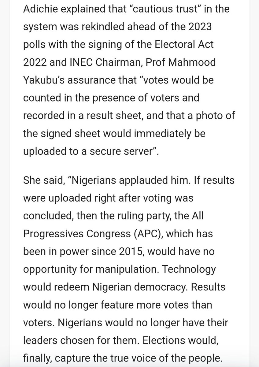 DrVic_Exotic's tweet photo. @TheNationNews An excerpt from @ChimamandaReal's letter to @JoeBiden.
#truthhurts
#CorruptAPC
#CompromisedINEC https://t.co/NqU1fYsow2