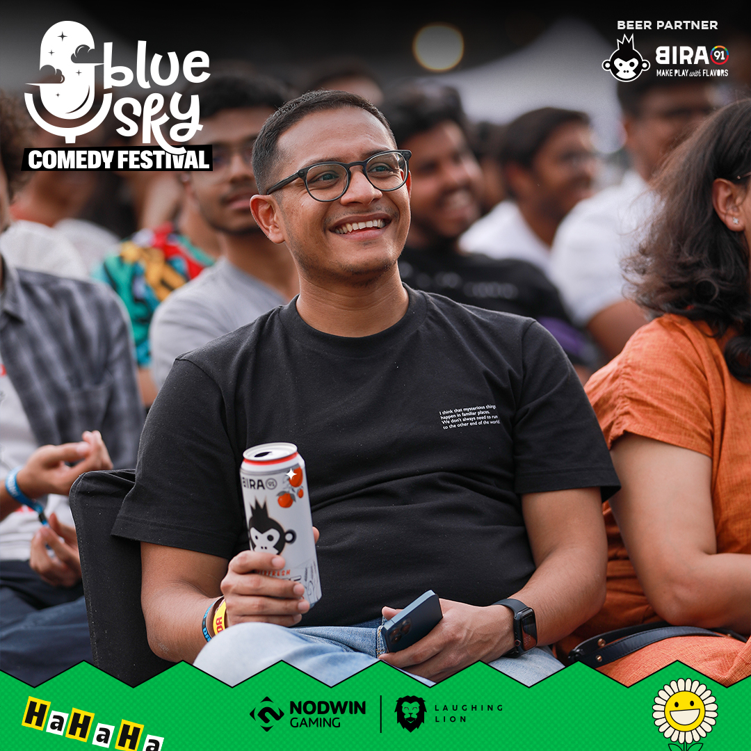 BlueSkyComedy's tweet photo. Sip, sip, hooray!🍺

Cheers to good times &amp; great comedy with Bira.
Thanks for keeping us hydrated all weekend long.

#BlueSkyComedyFestival #Delhi #Pune  #LoveComedy #TopComedians #FestivalVibes #LaughWithFriends  #comedy #festival #IndiaComedy #LOL https://t.co/uL8zKyzZqf