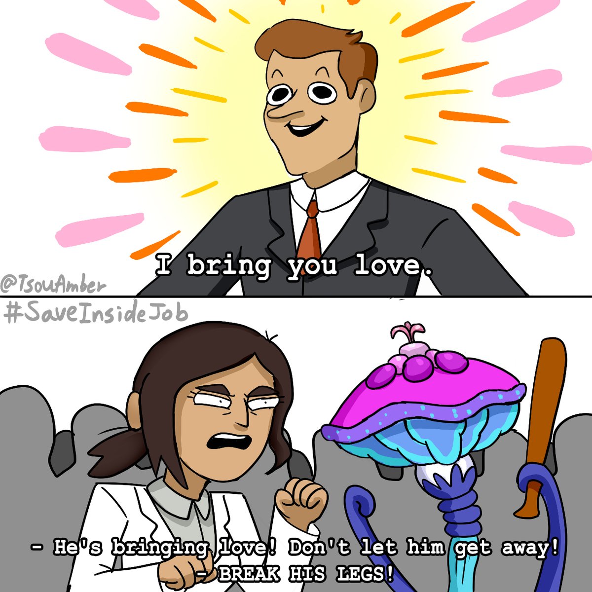 TsouAmber's tweet photo. If you think about it, Brett was more of a cryptic than any other creatures featured in the series
#saveinsidejob #renewinsidejob #insidejob https://t.co/51cO1TcLBA