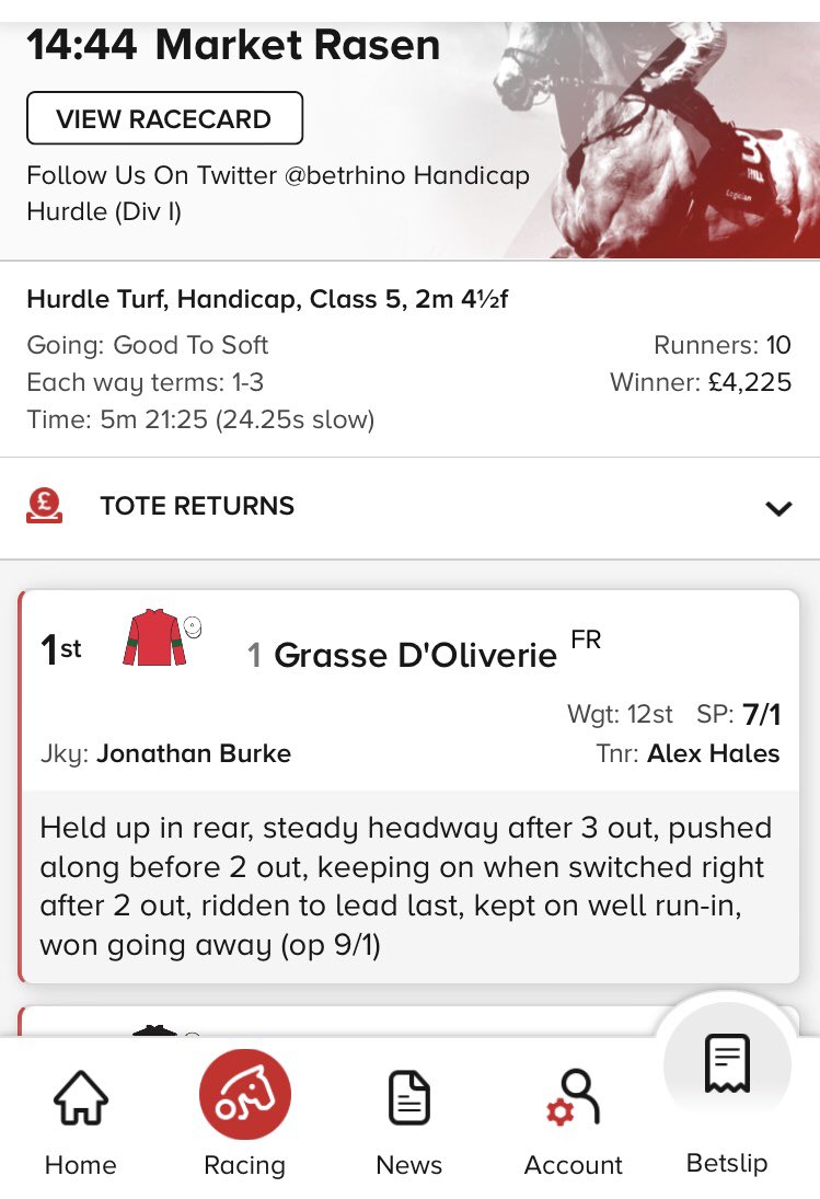 AlexHalesRacing's tweet photo. Winner, winner! Grasse DβOliverie wins @MarketRasenRace under a great ride by @JohnnyBurke2 thrilled for his owner #topteamhales #topowner #tophorse https://t.co/osvdun9Te0