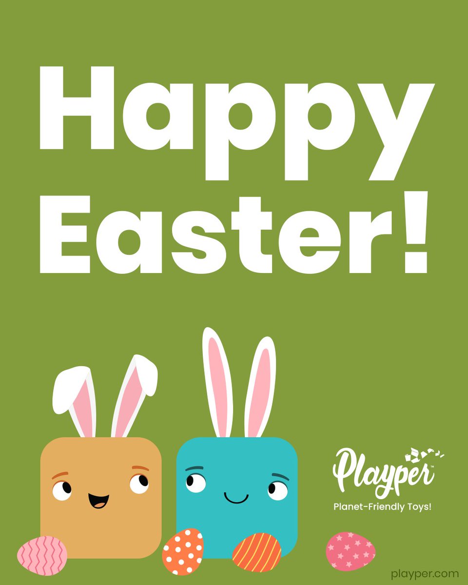 Happy Easter from all of us at Playper! #easter #easter2023 #ecofriendlymom #ecofriendlybaby #ecofriendlylife #ecofriendlykids #ecofriendlyhomessocialmediamom #stayathomedad #grandparents #birthdaypresent #birthdaypresentforkids