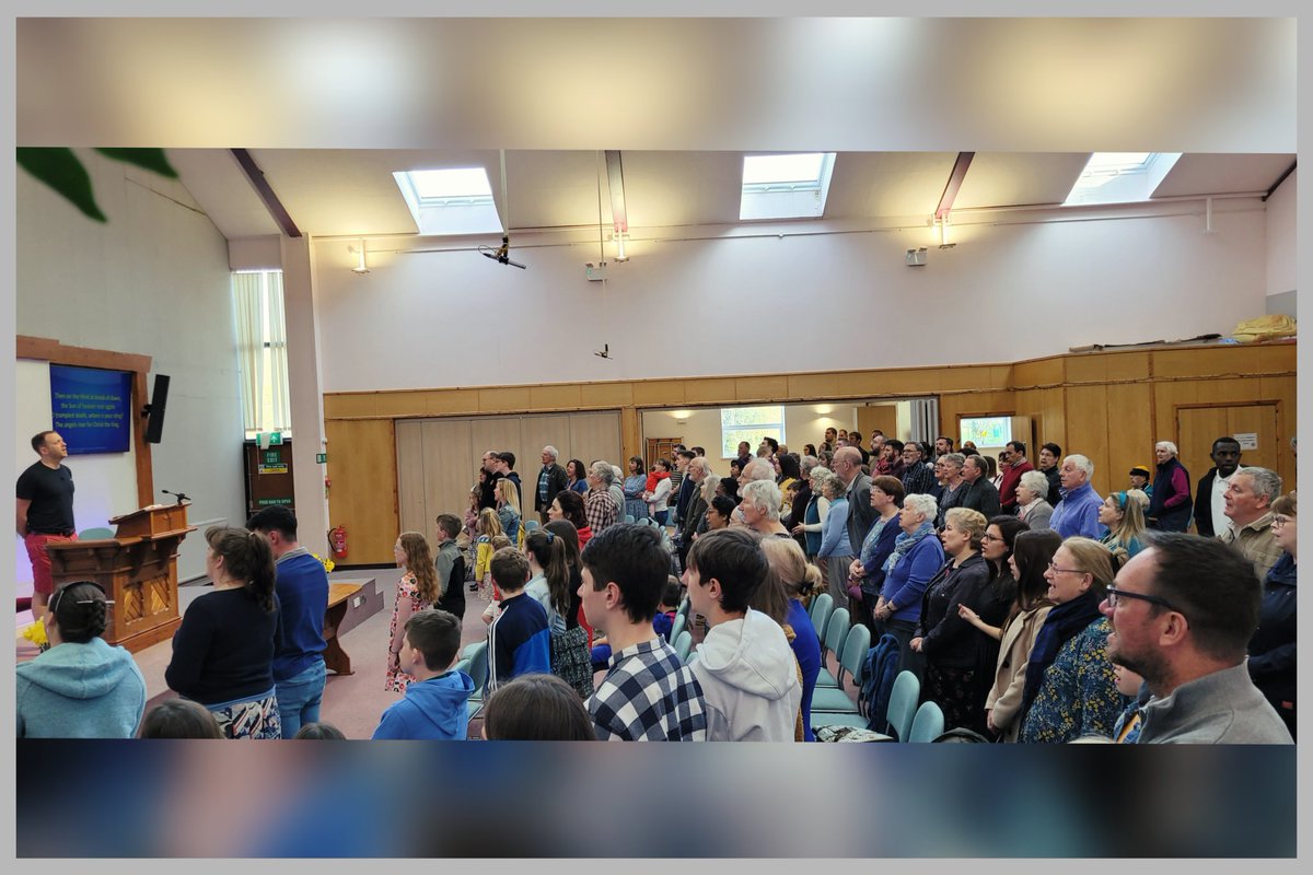 NewtownChurch's tweet photo. We had a wonderful time celebrating our risen Saviour this morning.

Lovely to have a number of friends and visitors with us - the Spirit was at work exalting our awesome King among us. All glory to Him!

 ❤️❤️✝️

#EasterSunday #HeIsRisen https://t.co/2hLwbQ3WaE