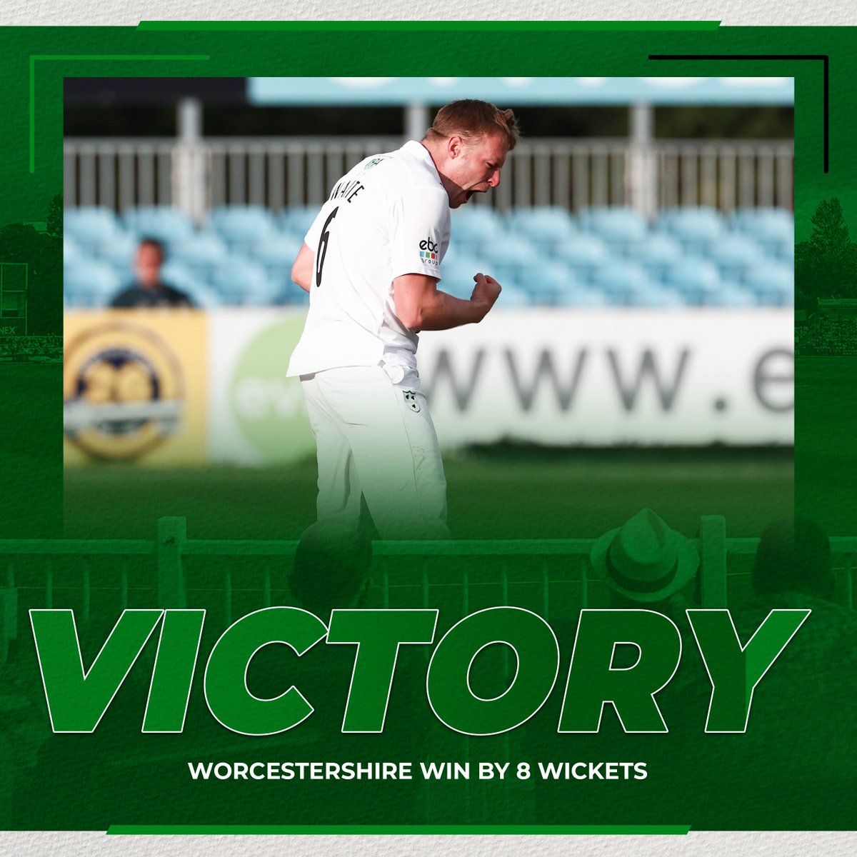 𝗪𝗢𝗥𝗖𝗘𝗦𝗧𝗘𝗥𝗦𝗛𝗜𝗥𝗘 𝗪𝗜𝗡 We complete an impressive victory by eight wickets after a great performance over four days! 🍐 #WeAreWorcestershire