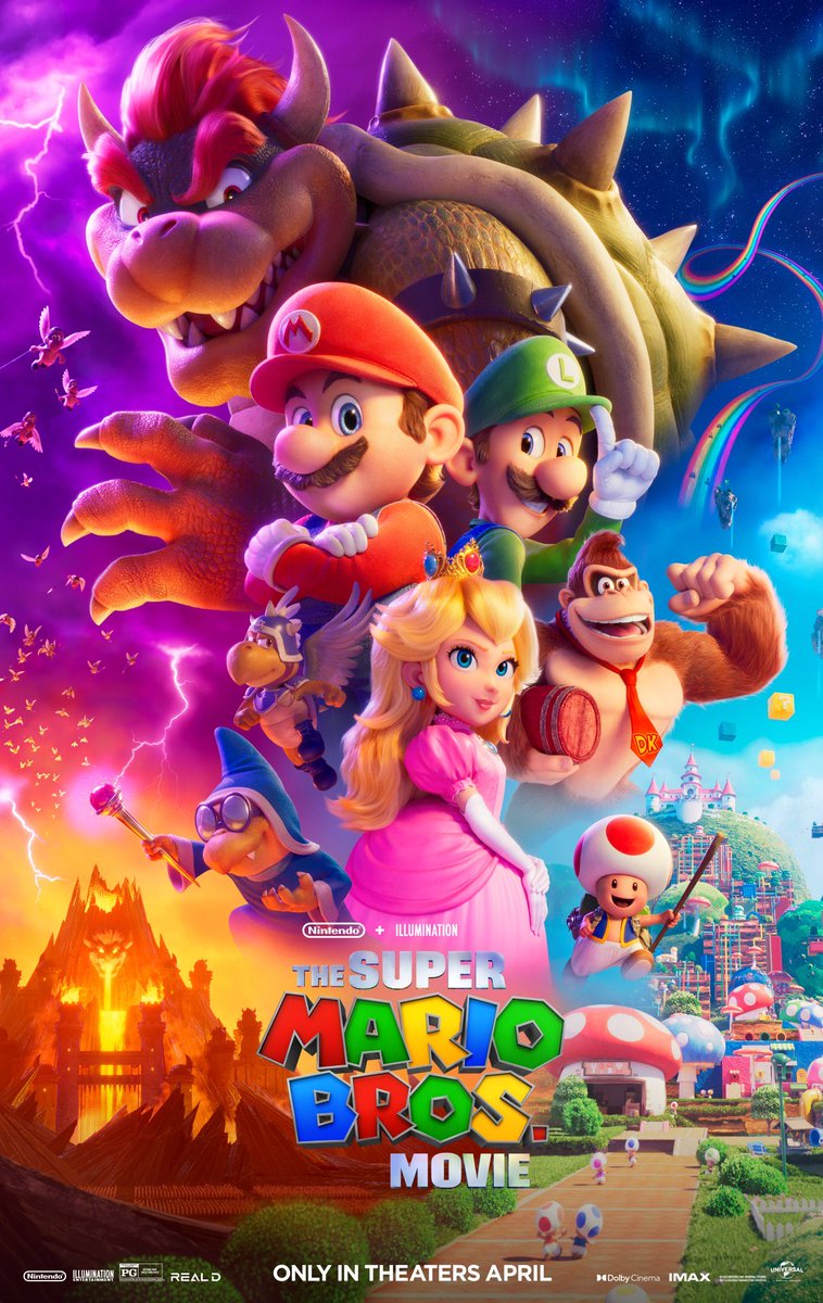 I don't know how your Easter weekend is going, but at AMC across our theatres nationwide ours is going gangbusters! Thank you, Mario! Take your kids to see The Super Mario Bros Movie. It has a truly fabulous 96% audience score. Each of Illumination and Universal does it again!