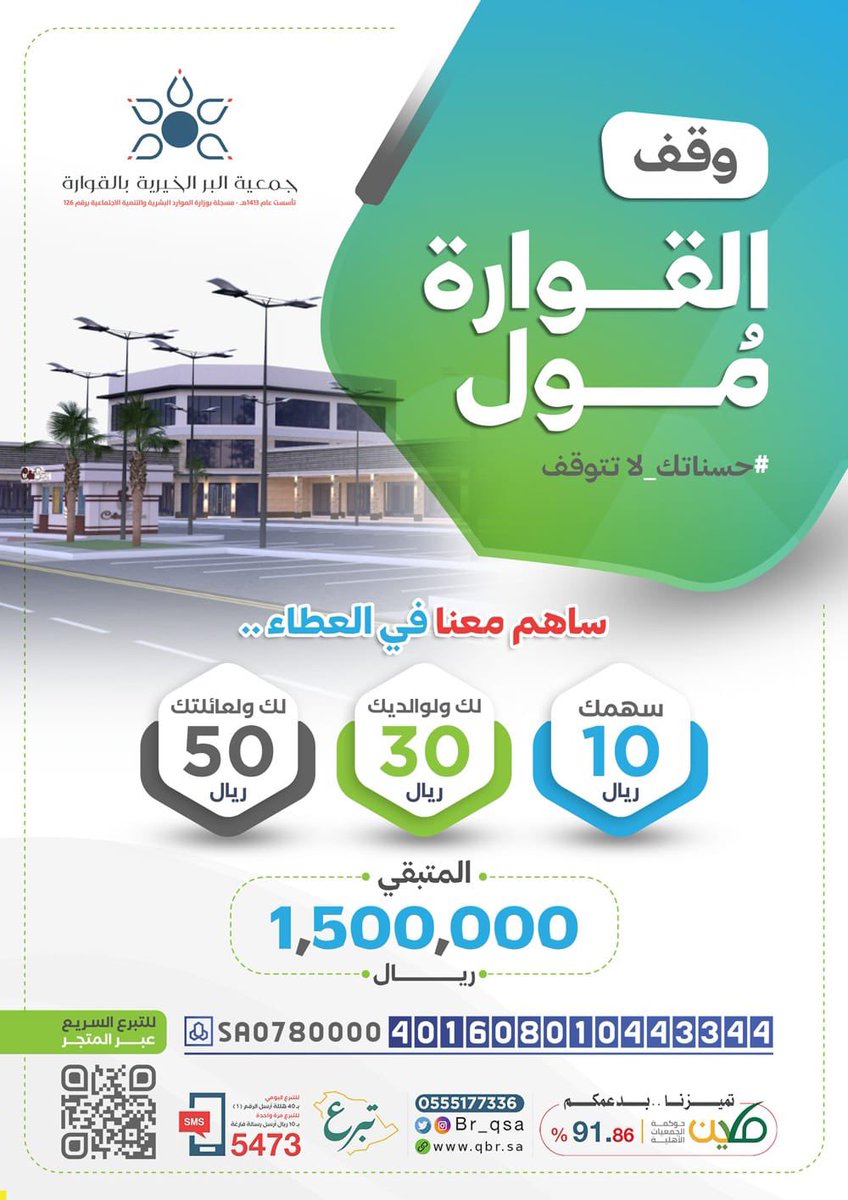 abla_um's tweet photo. قال تعالى :
( .. وأنفقوا خيراً لأنفسكم ومن يوق شح نفسه فأولئك هم المفلحون . إن تقرضو الله قرضاً حسناً يضاعفه لكم ويغفر لكم والله شكورٌ حليم )

للتواصل والاستفسار : ٠٥٥٥١٧٧٣٣٦ 
متجر التبرعات :
https://t.co/Y53FF1BycV https://t.co/q4wuaBuxjc