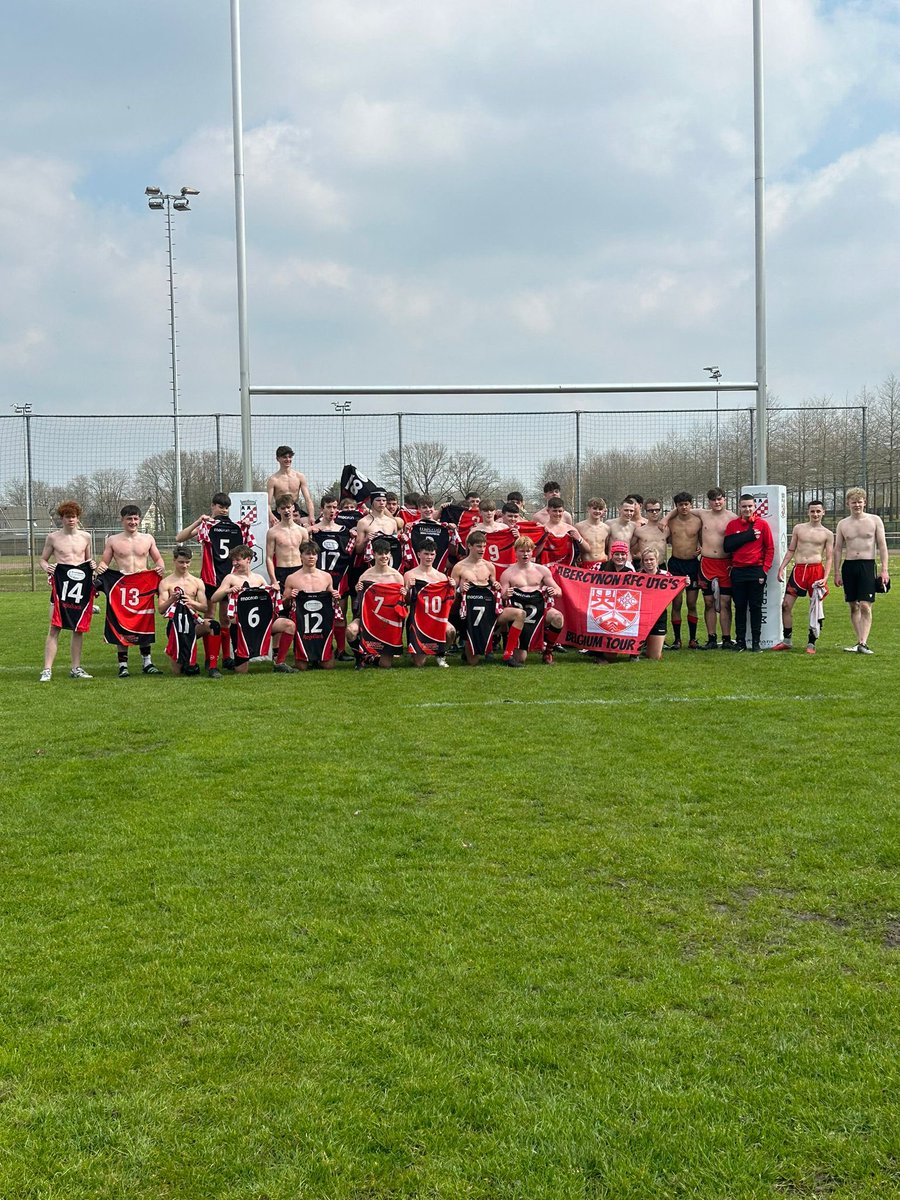 AbercynonRFC's tweet photo. A great welcome and superb hospitality at Rugby club Etten Leur for our Under16s.

Game played in the right spirit and everyone was a winner in making new friends and precious memories #Ymlaen https://t.co/yldTQYpVlm