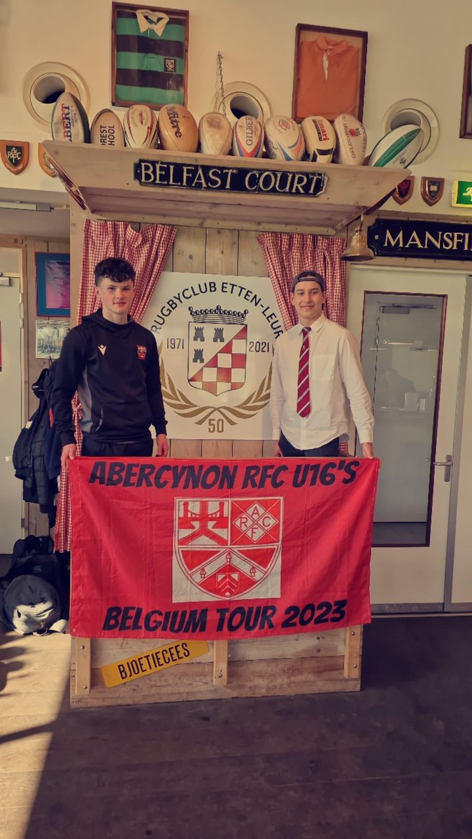 AbercynonRFC's tweet photo. A great welcome and superb hospitality at Rugby club Etten Leur for our Under16s.

Game played in the right spirit and everyone was a winner in making new friends and precious memories #Ymlaen https://t.co/yldTQYpVlm