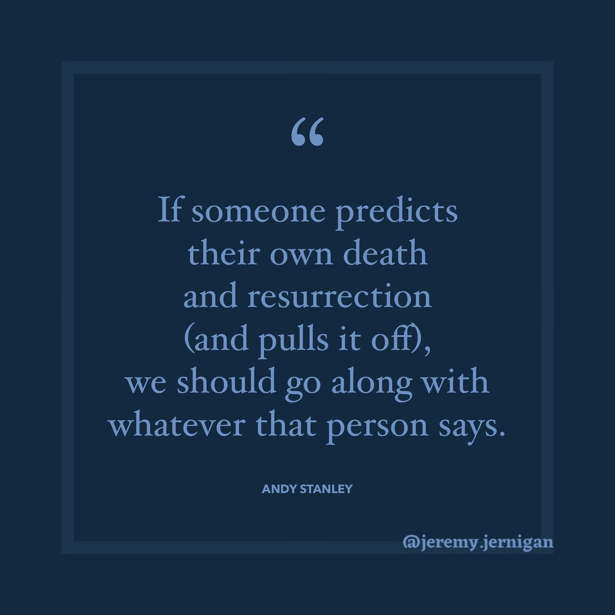 jeremyjernigan's tweet photo. Happy Easter everyone!

#easter #eastersunday #happyeaster #jesus #resurrection #church #christianity #quote #easterquote #igquotes #andystanley https://t.co/JvnTq26QM6