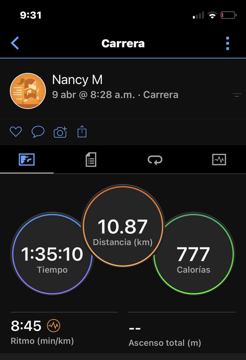 nancy87308254's tweet photo. Entrenamiento a paso cómodo. Feliz día de pascua        Coach @timijaguar @yoelegicorrer1 🥵🥵🥵🥵@ManicomioRunner @ComuniRunners https://t.co/g1uY0S1cEk