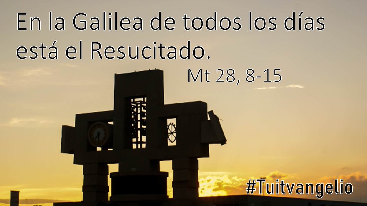 #10DeAbril  
#TiempoPascual 
#Mt28,8-15                             
#Tuitvangelio 

#EvangelioDelDía