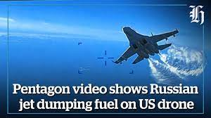 Robert4787's tweet photo. Watch the shocking video of a Russian jet dumping fuel on a US drone- the safety of legal US military operations should be protected at all costs against aggressive tactics like this. #Military #RussianJet #drone
https://t.co/MQOjd1I7BM https://t.co/vEg7GZ6QOl