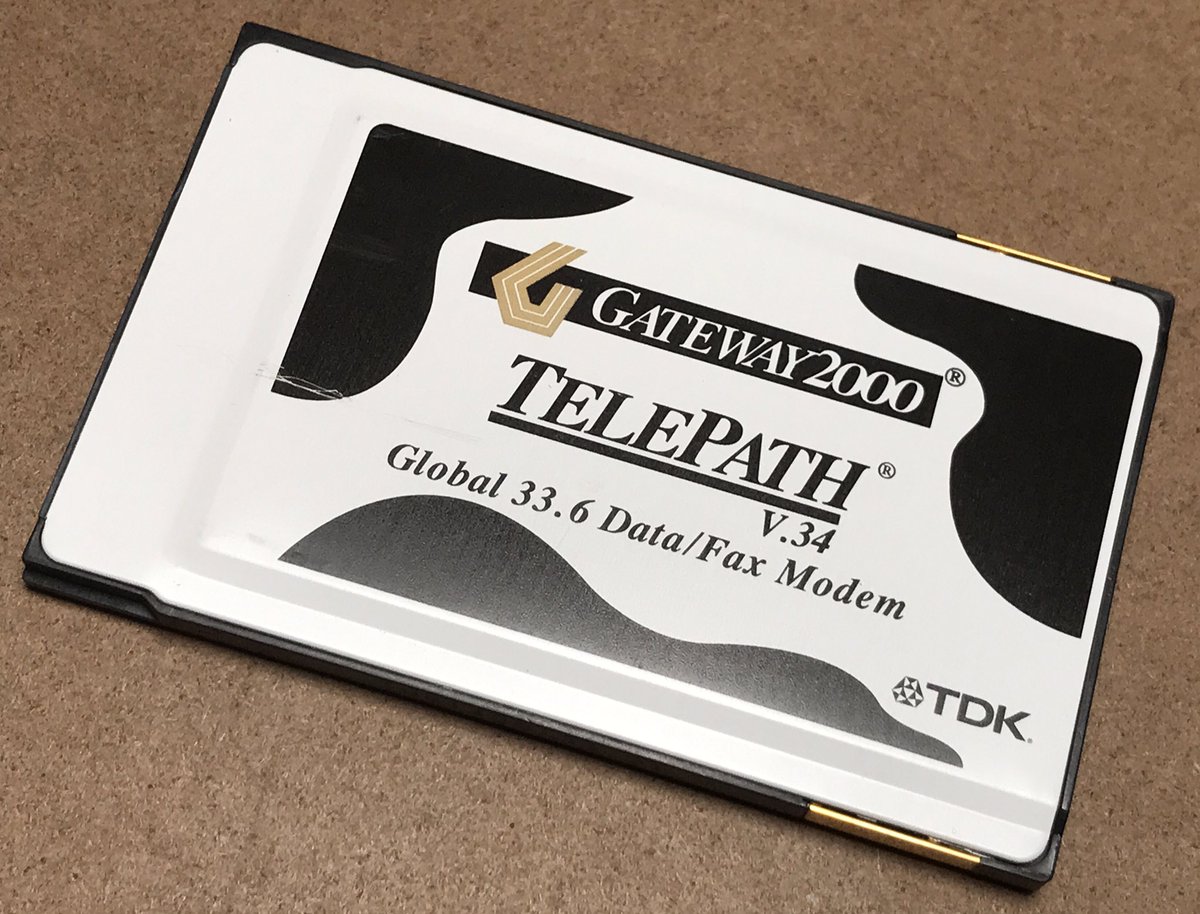 RetroComputingG's tweet photo. Not seen a #Gateway2000 branded PCMCIA modem before! #RetroComputing https://t.co/n904Ut5jdw