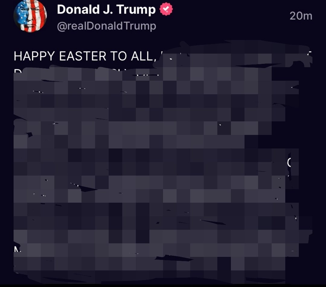 @ACTBrigitte Wouldn't it be wonderful if a 2X impeached,  34 indicted, & alleged rapist just said 'Happy Easter & stop talking about all his federal felony crimes. He has  committed for the last 55 years. 
#TrumpMafia
#TrumpIndictments 34
#TrumpsInsaneFollowers
